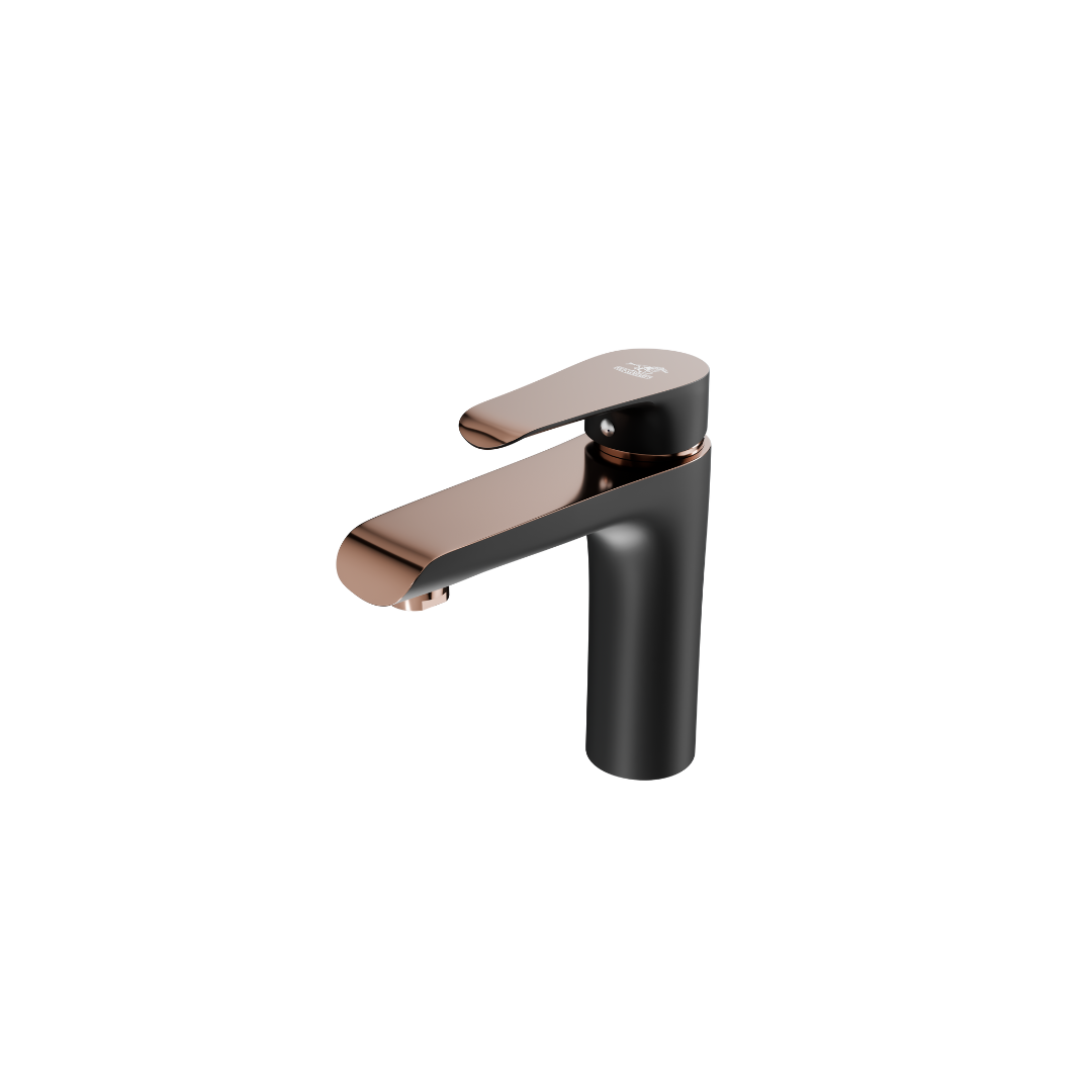 Bath Set YL3 Black and Rose Golden