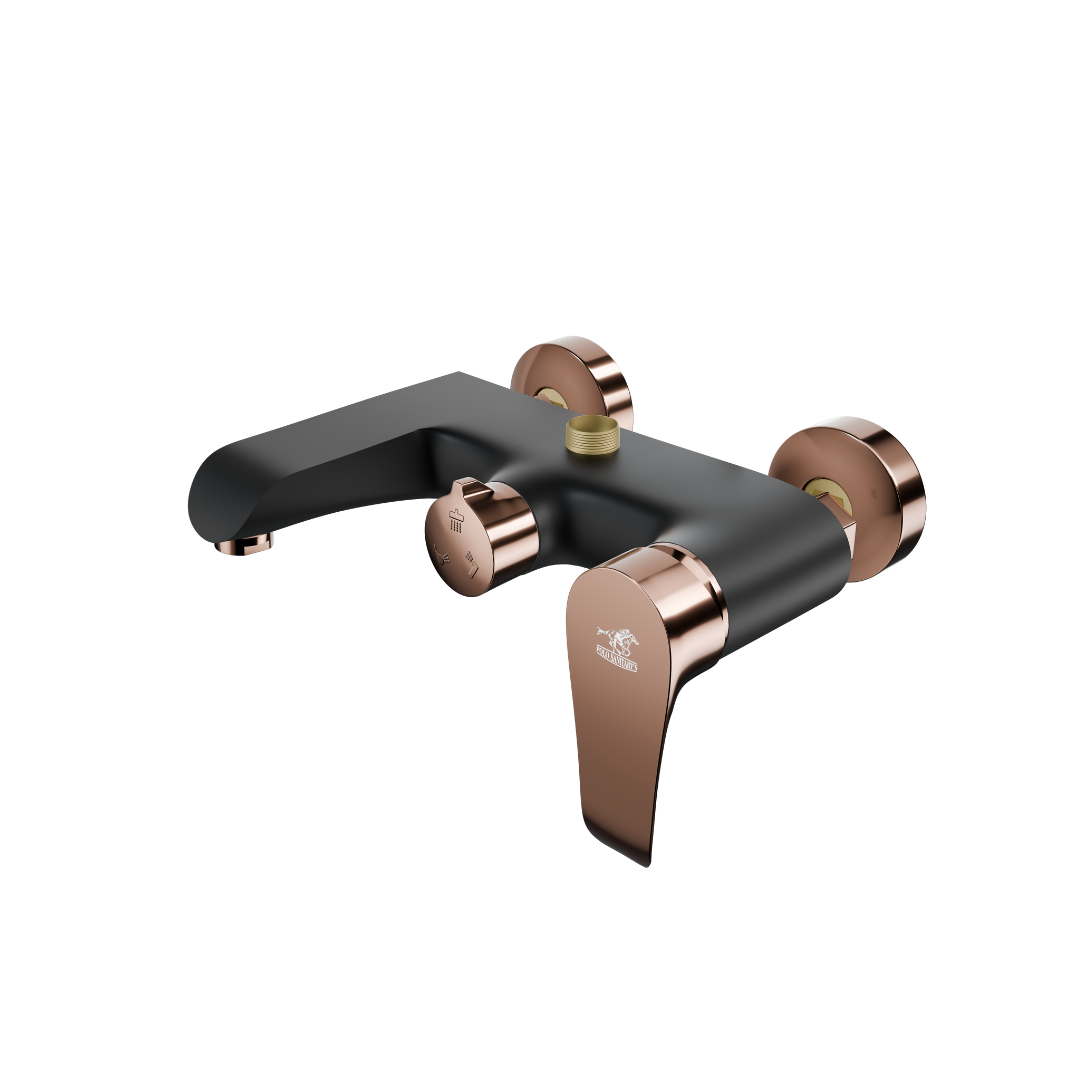 Bath Set YL3 Black and Rose Golden