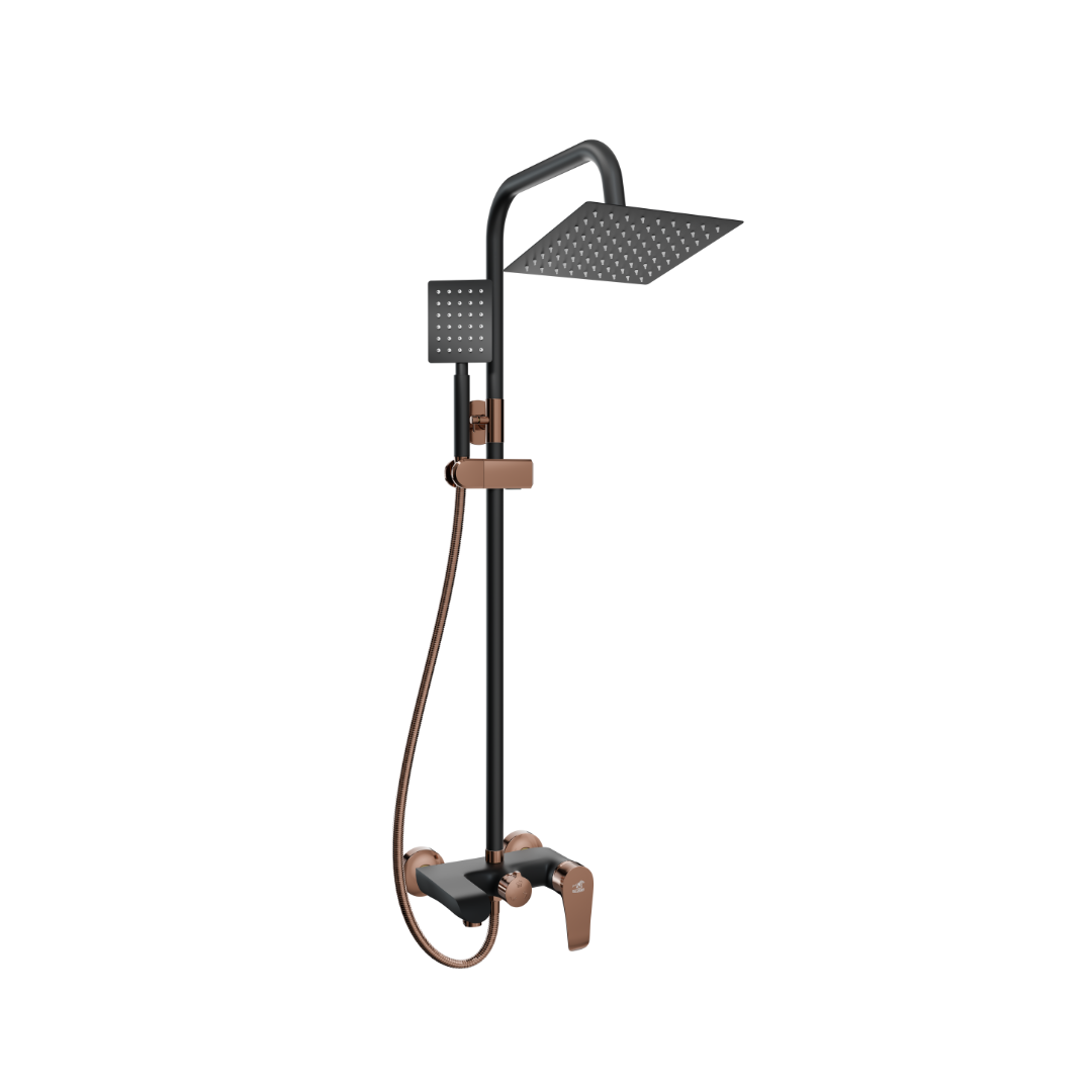 Bath Set YL3 Black and Rose Golden