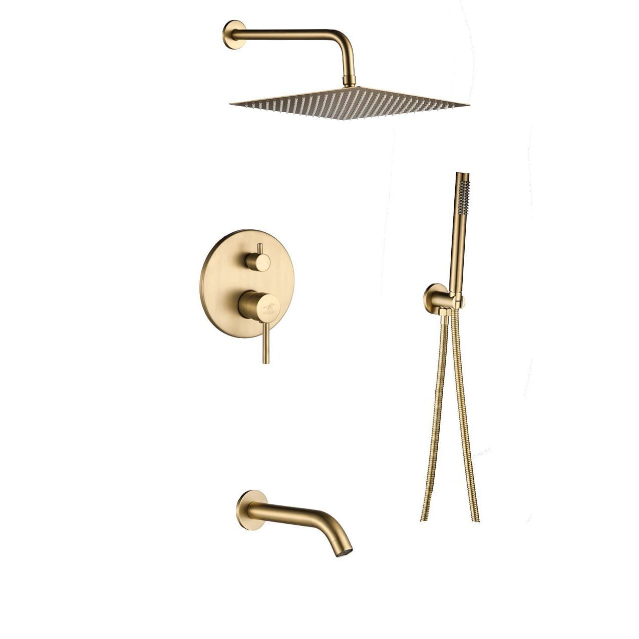 Brushed Golden Concealed Set Complete