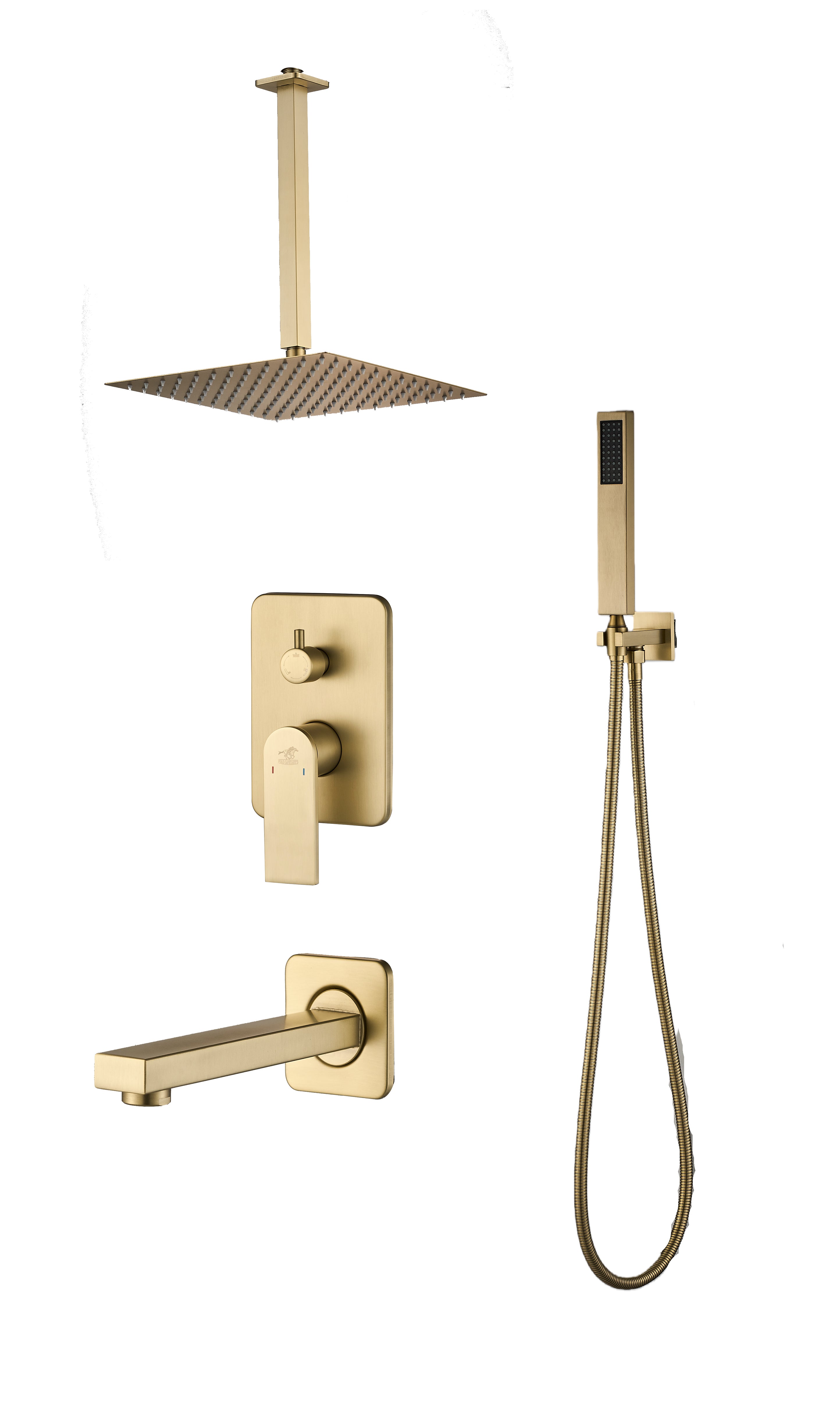 Sleek Brushed Golden Concealed set