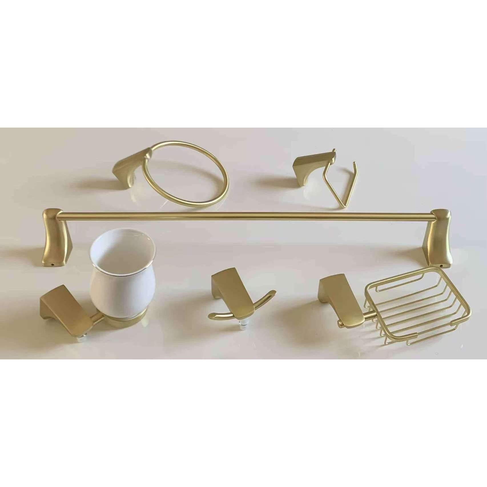 Brushed Golden accessory set