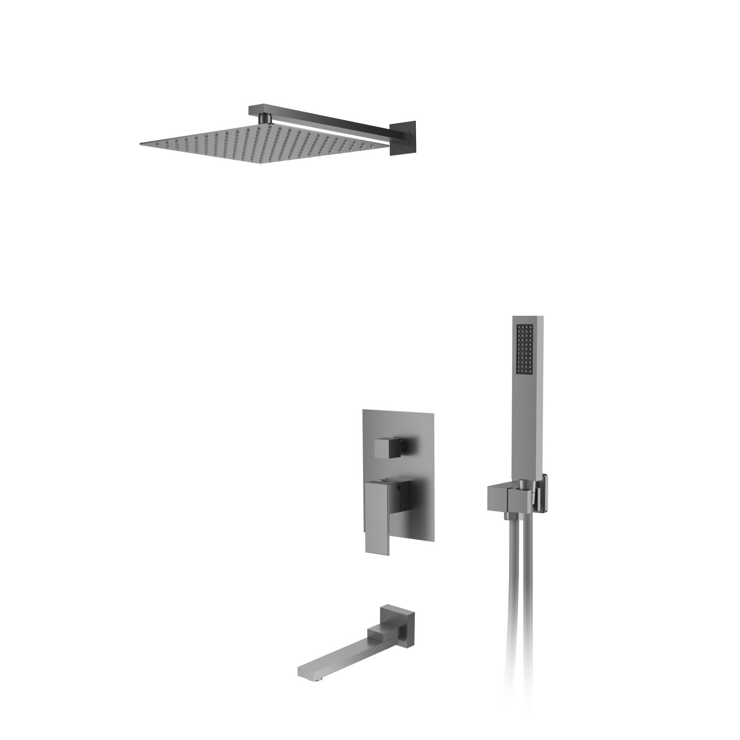 Square Gun Grey Concealed Set